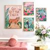 Wall Art Prints Plant Animal Illustrated Exotic Birds Flowers Canvas Painting Room Home Decor Tropical Abstract Landscape Mural