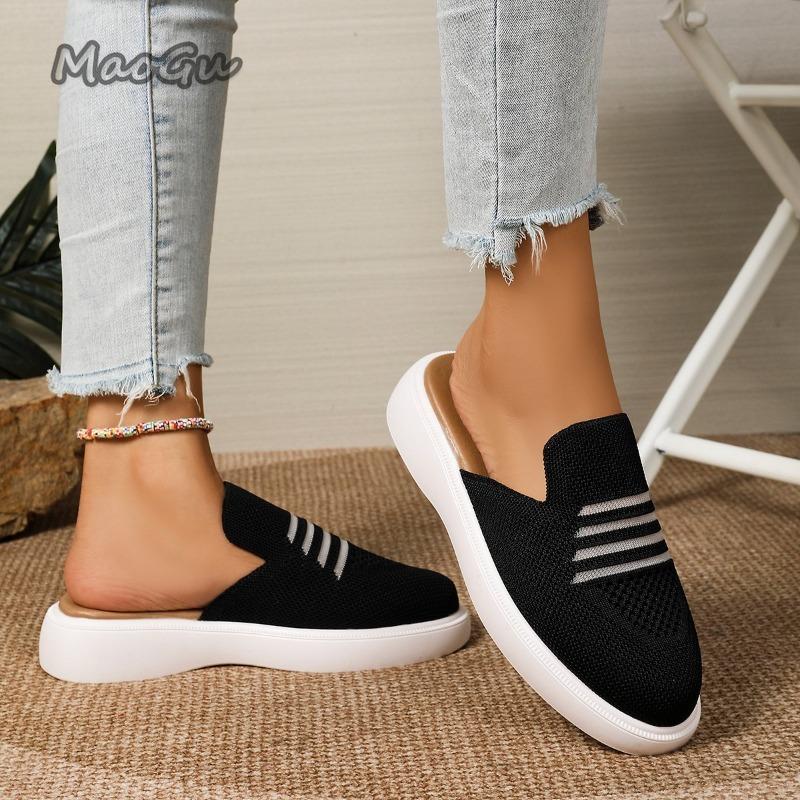 Women's Thick Bottom Breathable Slip-On Shoes Anti-Slip Slippers for Women Indoor Outdoor Wear Mules Size 36-43 Footwear