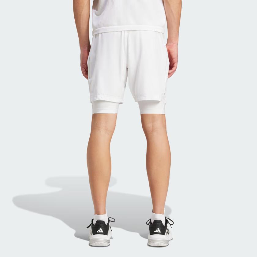 New Adidas Free Shipping With AdiClub Tennis Pro Aeroready Shorts And Inner Shorts Set IS8097