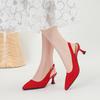 Women's 6CM High Heel Pointed Sandals - Summer Fashion with Back Strap