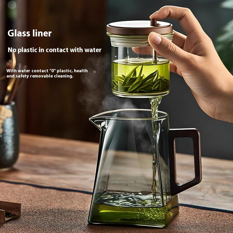 Gianxi Glass Floating Cup Teapot Tea Separation Artifact Lazy Tea Cup Household High End Tea Set Tea Pot Tea Brewing Kettle