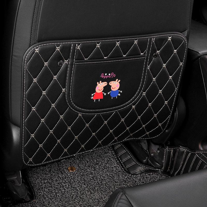 Children's Car Seat Back Protector: Creative Cartoon Kick & Scuff Guard