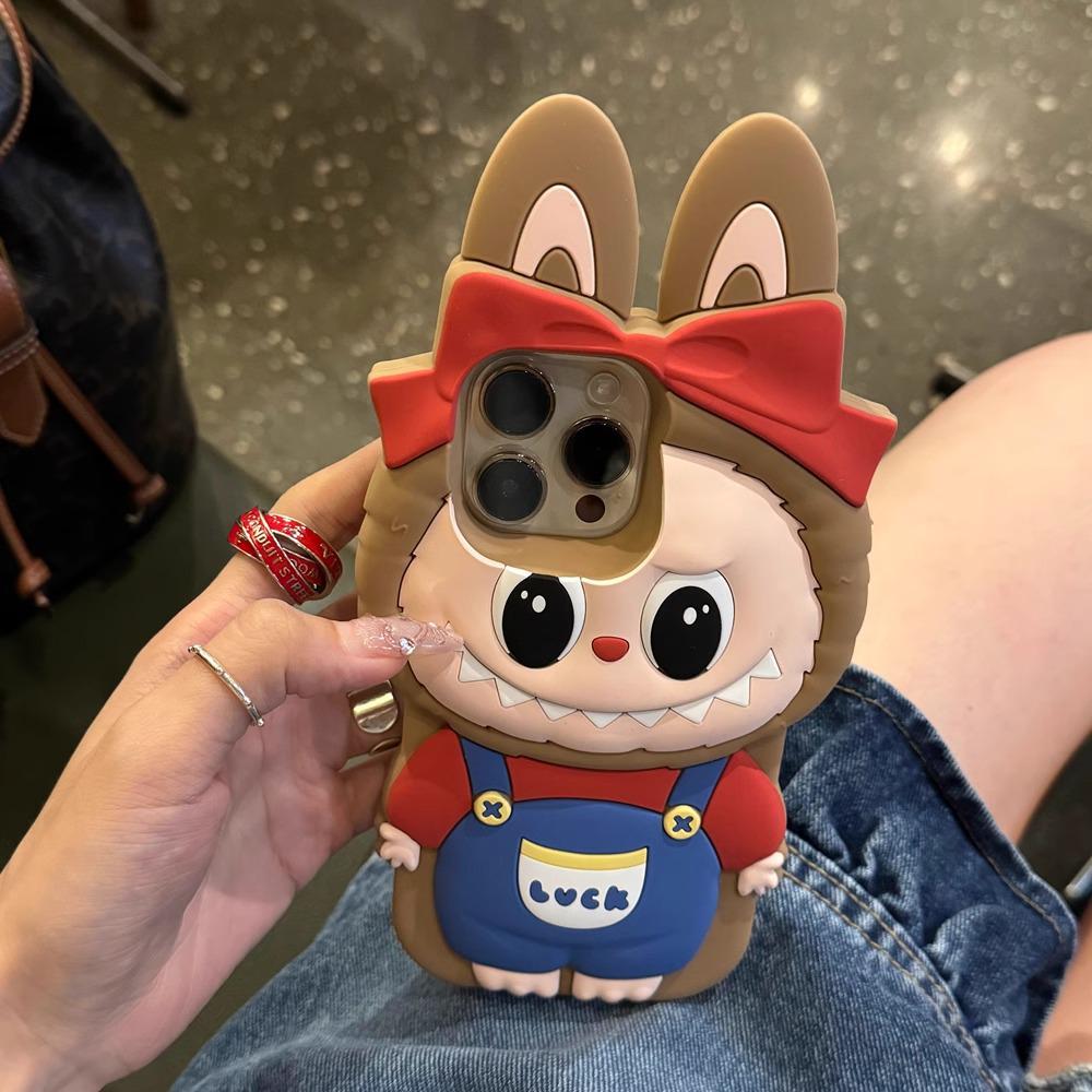 IPhone 11/13/14/15/16/17/ProMax için 3D Çizgi Film Lala Telefon Kılıfı