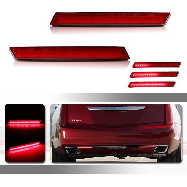 3 IN 1 Led Smoked Lens For 2013 2014 2015 2016 2017 Cadillac XTS Bumper Reflector Tail Lights Turn Signal Brake Stop & Rear Fog Lamps OEM 20874085