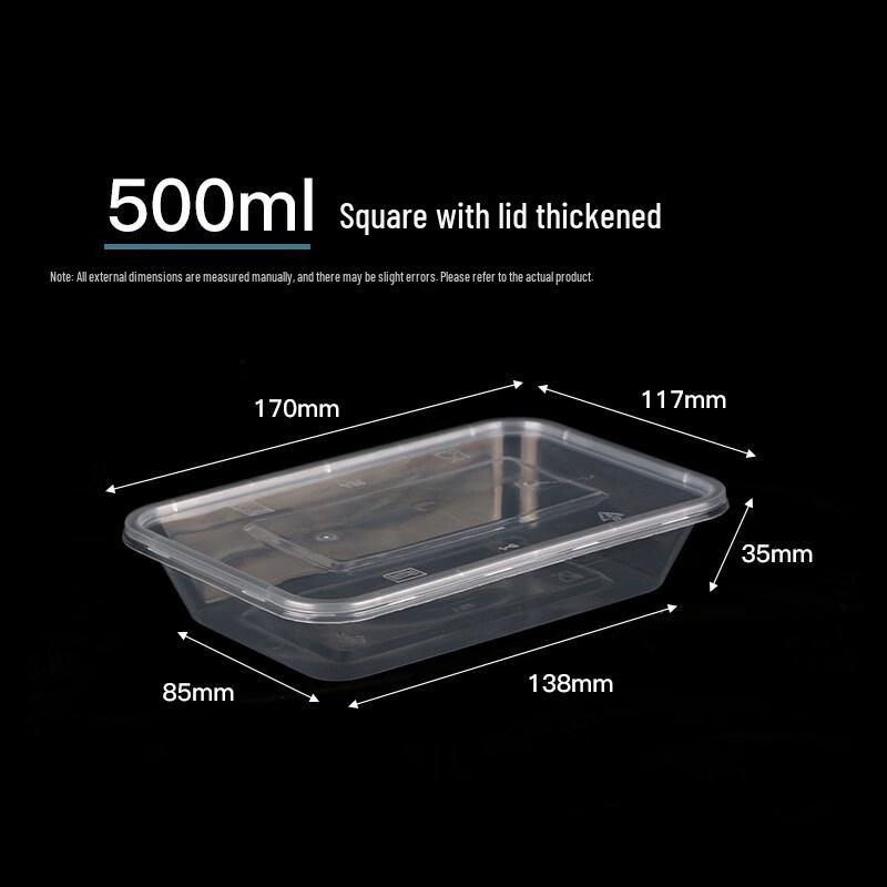 ZISIZ Disposable Plastic Lunch Box