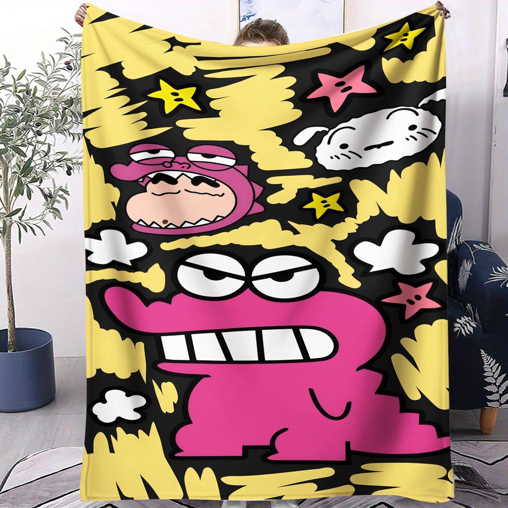 Crayon Shinchan Japanese Kawaii Blanket Soft Comfortable SkinFriendly For Bed Bedroom Dorm Sofa Office Car Lunch Camping Gift