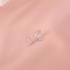 S925 silver-plated earrings New niche design advanced sense of light luxury full diamond tulip irregular chain zircon earrings