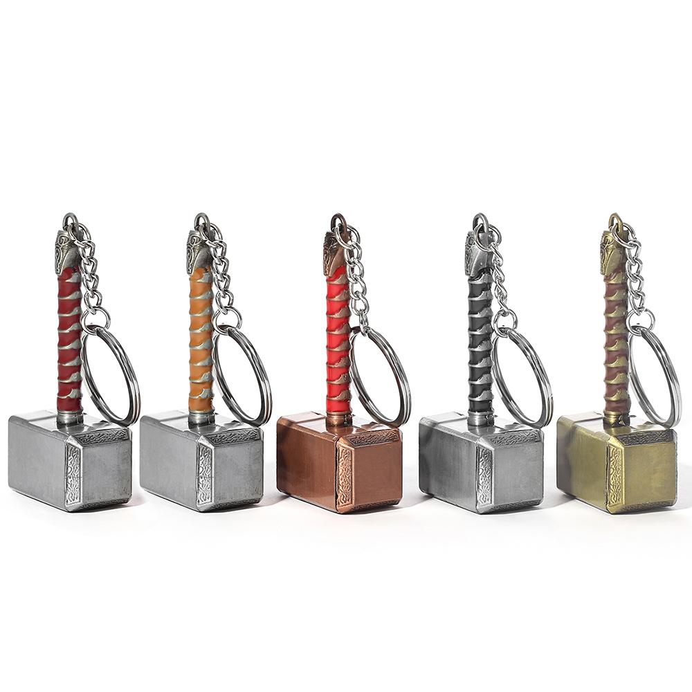 Thor Hammer Mjolnir Bottle Opener Keychain Multi-functional Pendant Accessories Gift for Fans Keyring