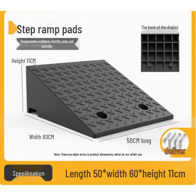 Rubber Curb & Threshold Ramp Mat for Home and Car 