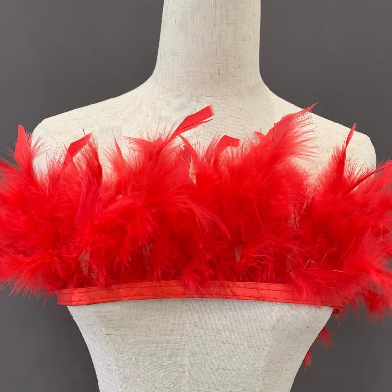 

1 Meter Natural Feather Trims Fringe 10-15Cm Plumes Ribbon For Wedding Party Sewing Clothing Decor Accessories Crafts A7