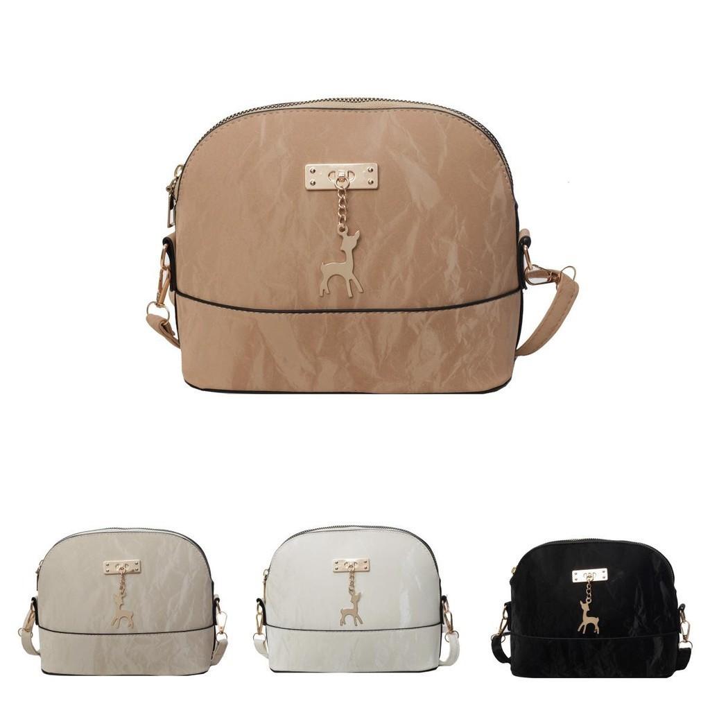 Chic Pu Leather Shell Bag For Women 2024 Trendy Street Fashion With Phone And Certificate Pockets