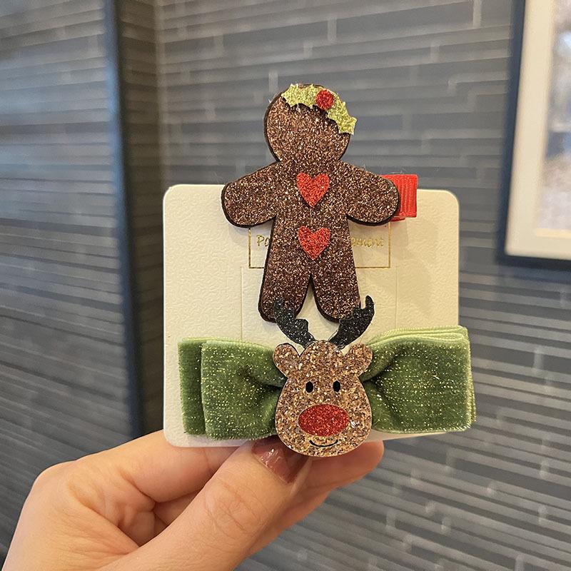 Children's Santa Claus Cartoon Hair Clips: Christmas Accessories for Kindergarten Girls