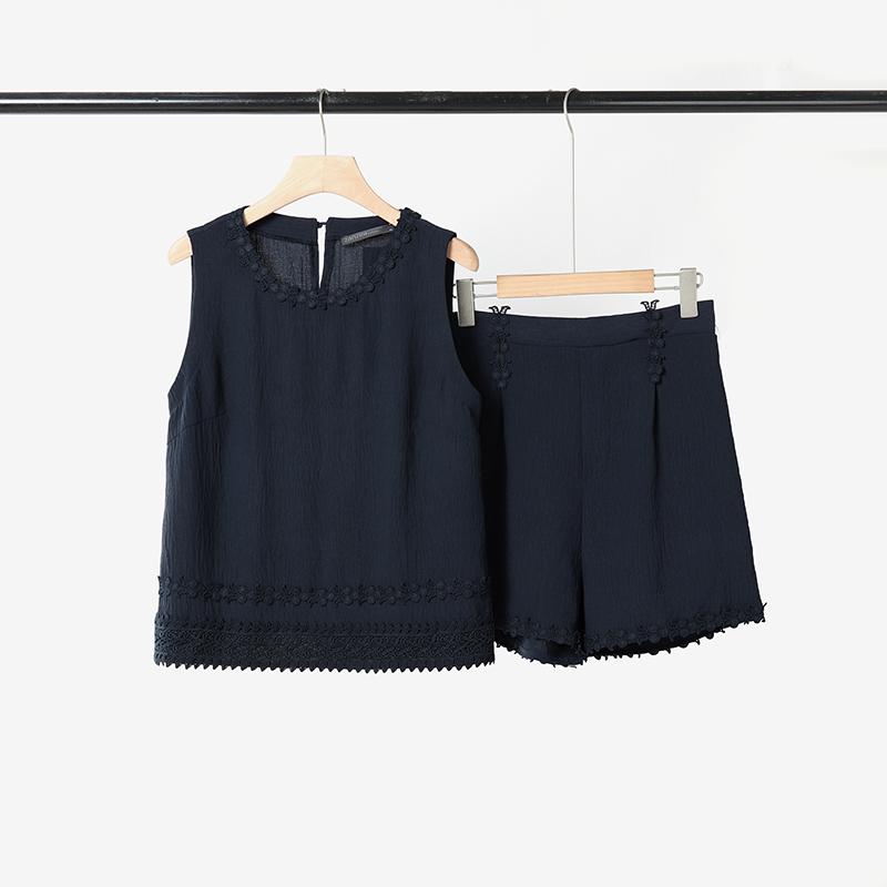 ZANZEA Women Sleeveless Tank Tops and Shorts Summer Two Piece Suit Sets