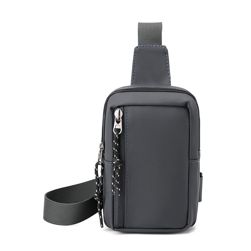Men s Fashionable Water-Repellent Multi-Functional Crossbody Chest Bag серый