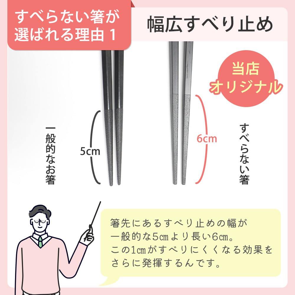 Set of 10 Made in Dishwasher SPS Non-Slip Chopsticks, Japan, Safe, Eco-Friendly,