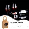 VILLCASE 25 Pieces Kraft Paper Wine Bottle Box with Window, Small Hanging Gift Boxes, Foldable Wine Candy Boxes for Chocolate, Truffles, Cookies,