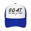 Gorra de Béisbol Personalizada GOAT Dios Sobre Todas las Cosas Unisex para Mujer Transpirable Gorra de Camionero Gorras Deportivas Snapback