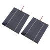 2 Pcs 2W 12V Solar Panel 110x136mm Polycrystalline Silicon Solar Panel Charger with Electronic Wire