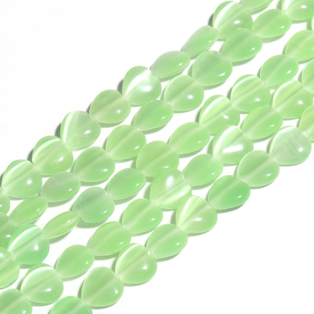 1 Stück Natursteinperlen 8 mm Katzenauge Mondstein Opal Herzformen Mix Farbe Lose Spacer Perlen für Schmuckherstellung DIY Armband Halskette