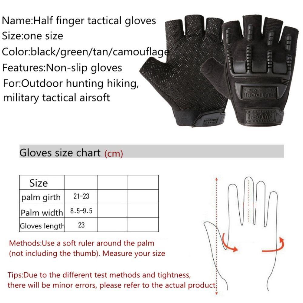 Guantes Cycling Fingerless Tactics Glove Half Finger Mittens Men'S Gloves Motorcycle Gloves