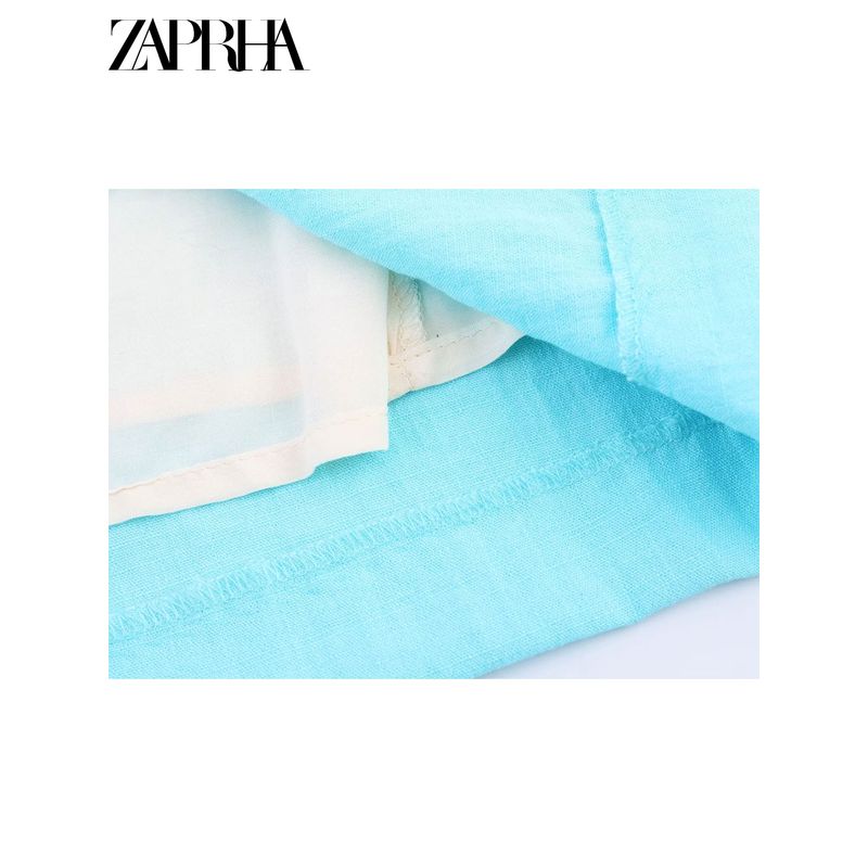 Zaprha 2025 New French Style Inlaid Asymmetric Midi Dress Design Sense Waist Hugging Slimming 8037392