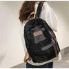 Student School Bag Denims Patched Backpack Girls Aesthetic Backpack Travel Bag Large Capacity Casual Daypacks