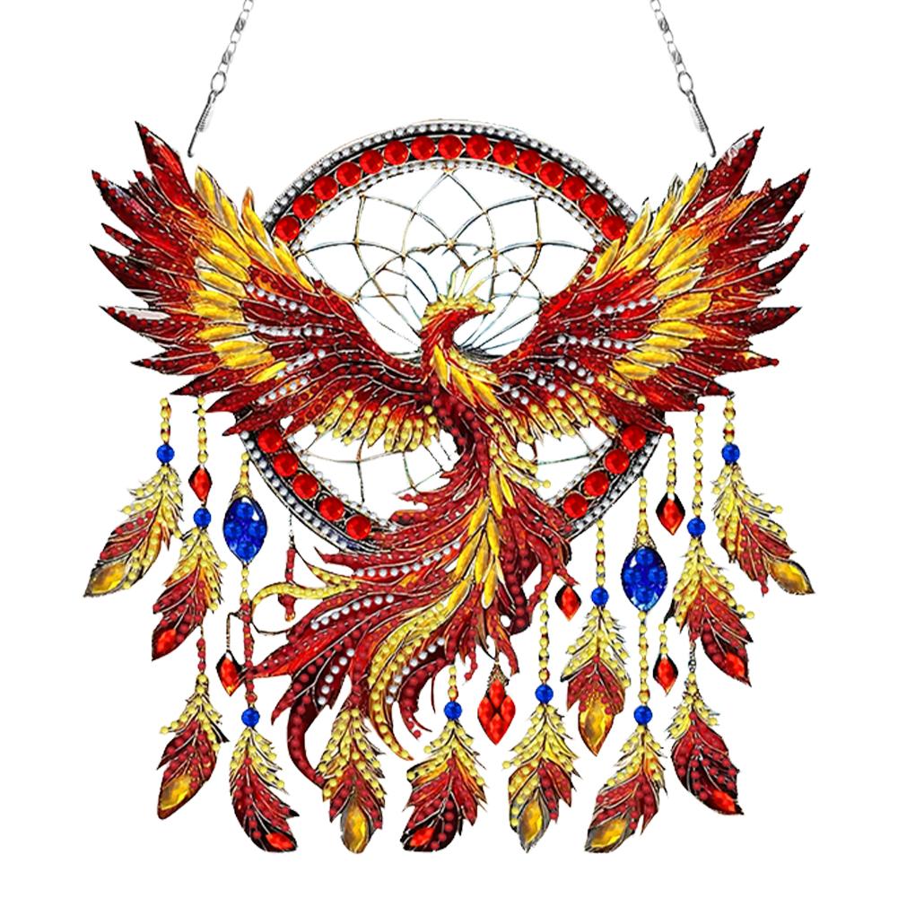 Wing Dream Catcher 5D DIY Diamond Painting Dots Pendant DIY Diamond Art Pendant Kit Diamond Painting Ornaments for Art Crafts