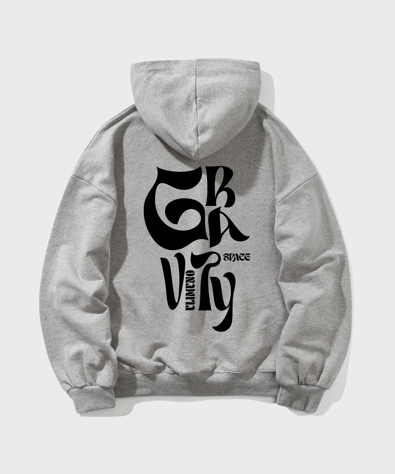 Elimeno El Space Oversized Hoodie Gray (Black) Gray (Black)_Fleece/1