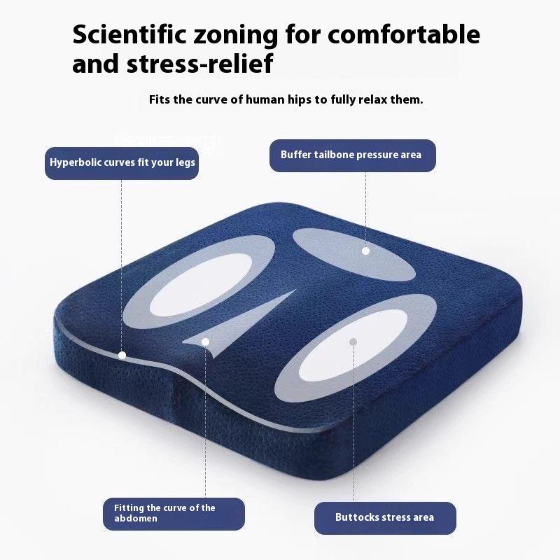 Ergonomic Memory Foam Office Seat Cushion Anti-Hemorrhoid Tailbone Pillow for Car And Chair Comfort Support