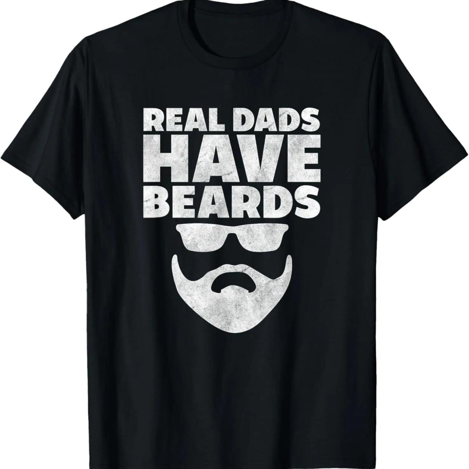 У настоящих пап есть бороды Смешная футболка ко Дню отца XXXXXL чёрный