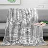 Hand Drawn Fantasy Dream Theme Flannel Blanket, Abstract Art Pattern Soft Warm for Living Room Bedroom Sofa Nap, Air Conditioner