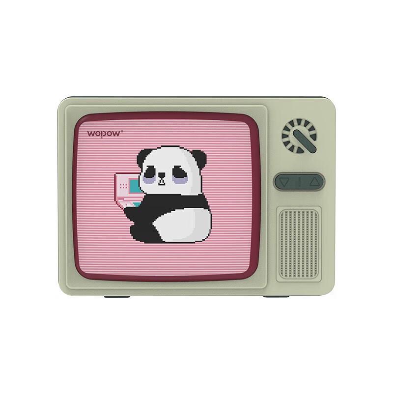 WOPOW Retro Panda TV Portable Bluetooth Speaker