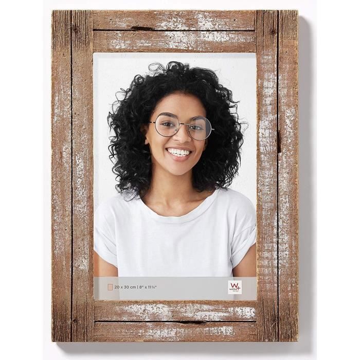 Cadre Photo Dupla 20x30 Portrait Bois Blanc/naturel