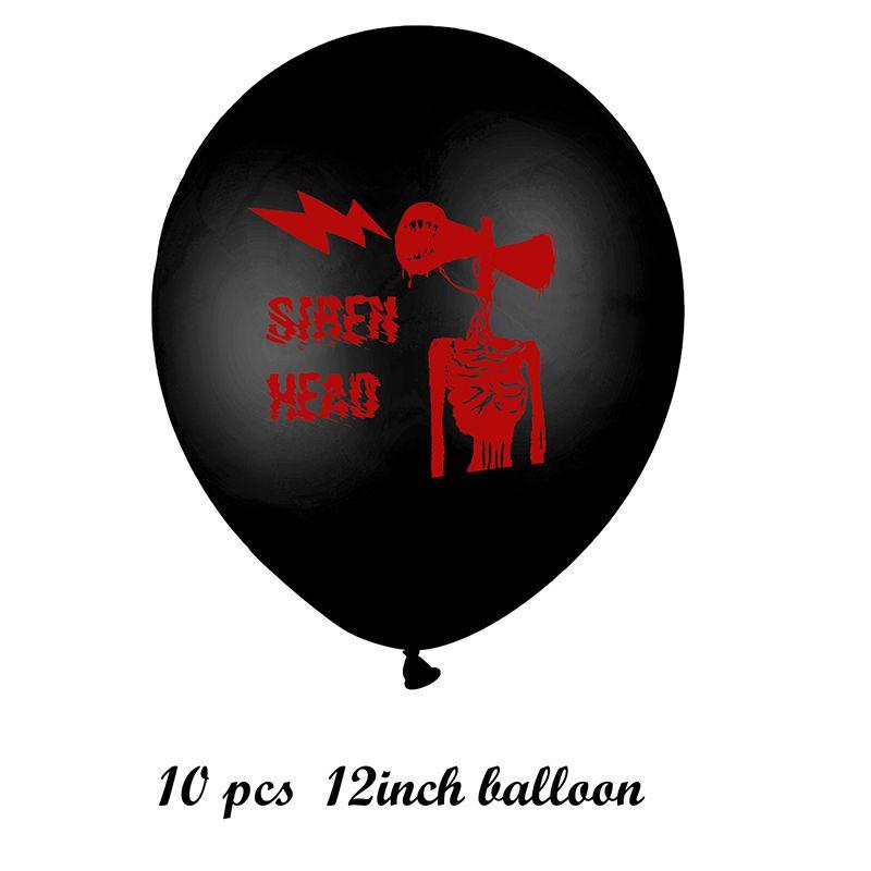 Siren Head Cartoon Cat Horror Theme Birthday Party Balloon Banner Topper Cake