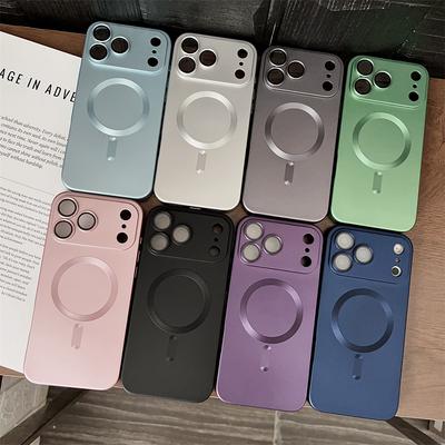 Magsafe Manyetik Kablosuz Şarj Kılıfı iPhone 17 16 15 14 13 12 11 Pro Max 17Air 16e için Silikon Cam Lens Koruma Kapağı