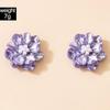 Pinkdudu Sweet Pink Flower Resin Bead Earrings Trendy Elegant Stud Earrings Simple Women Jewelry PD2269