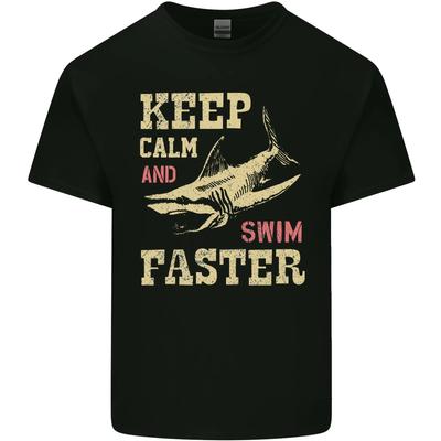 Keep Calm Funny Scuba Diving Shark Diver Swim Kids T-Shirt Childrens