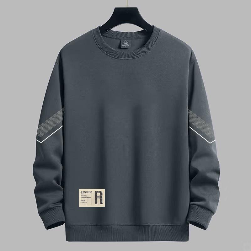 Men's 280g Round Neck Casual Sweatshirt - Loose, Trendy Pullover for Spring & Autumn