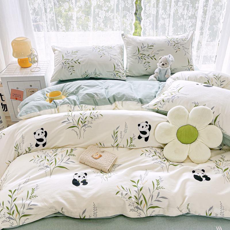 Bedding Four-piece Set Cotton Bed Sheet Quilt Cover Pillowcase