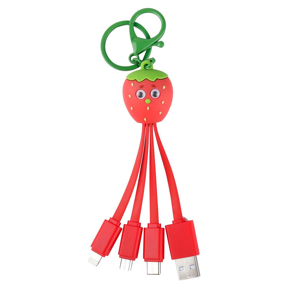 

Mini Portable Three-in-One Cute Fruit Charging Cable