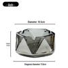 Compact Glass Ashtray for Hotel Rooms, Bedrooms, and Bathrooms
