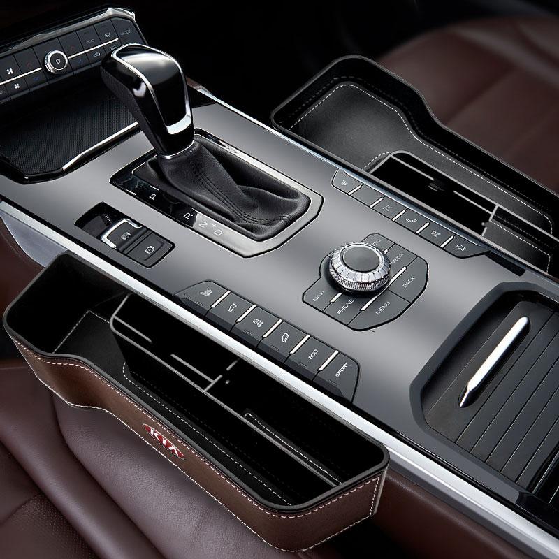2 st Multifunktionell Bilsätesorganisatör Förvaringslåda för Sätessprickor För KIA Sportage Rio 3 Soul Optima Ceed Pro K5 K2 k6 K7 K8 Pride