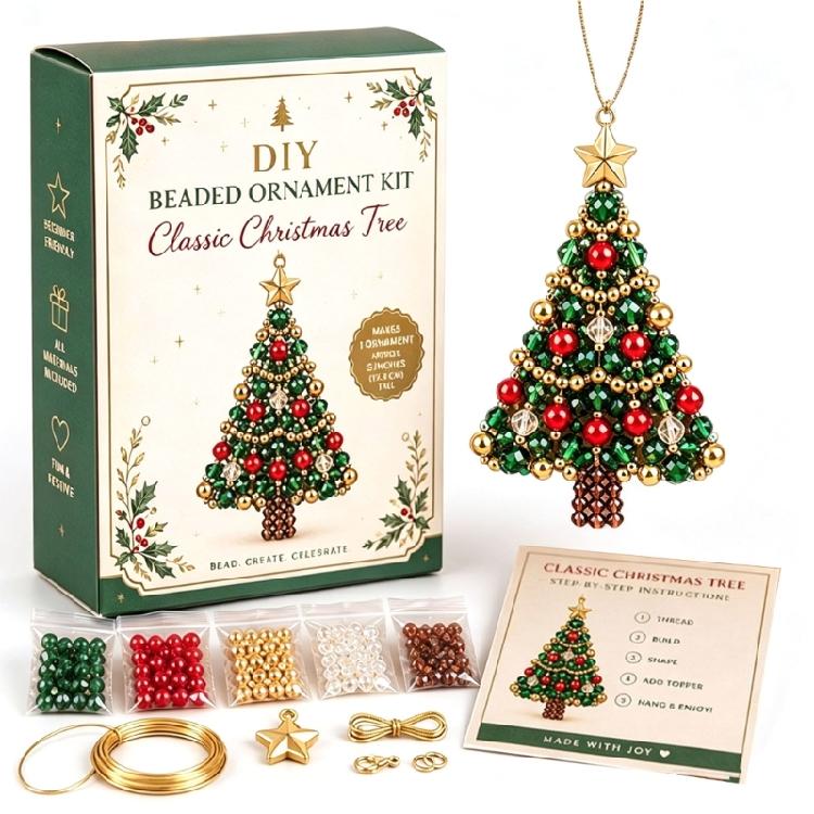 DIY Hanging Tree Ornament Project, 1 Christmas Craft for Shop Fronts, Holiday Parties, Homes, or Office Displays