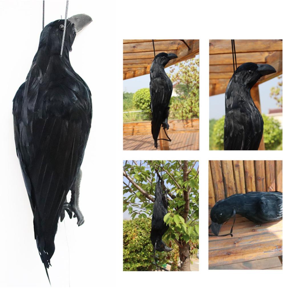 Black Crow Ornament, Plastic Desktop Decoration For Gifts Party Decor
