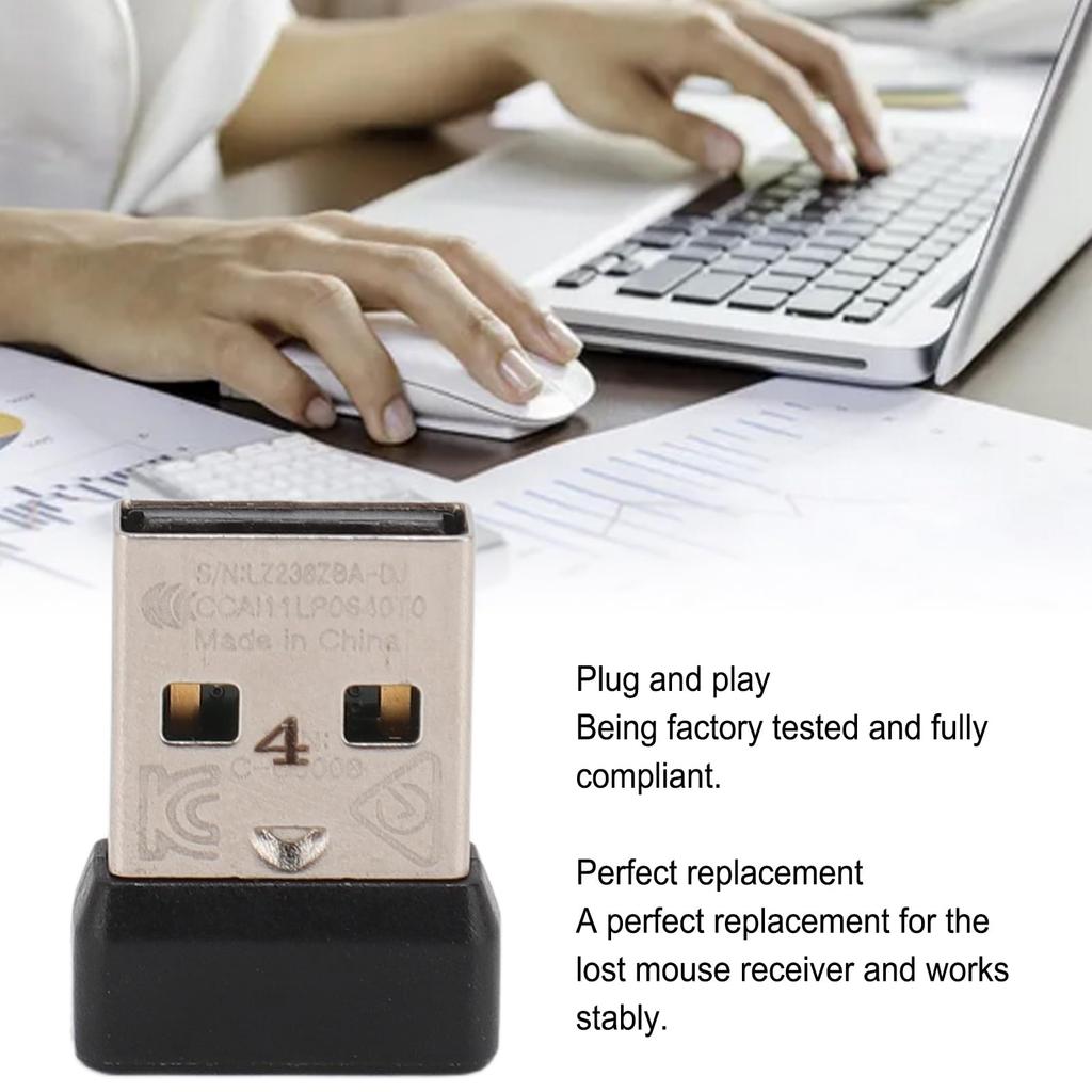 USB Receiver for G304 Wireless Mouse, 2.4GHz Mouse Receiver Adapter with Mouse Mat, USB for Logitech G304 Wireless Mouse