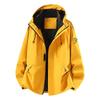 Spring Outdoor Sports Single-Breasted Casual Jacket - Versatile, Three-Proof, Solid Color Design for Couples