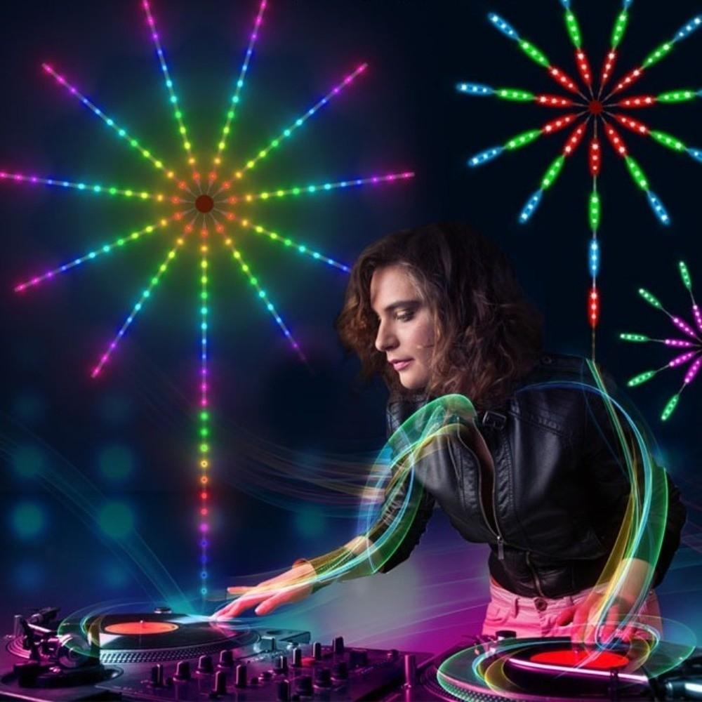 RGB Color RGBIC Firework Light Music Sound Sync Dream Meteor Lamp  Holiday Party