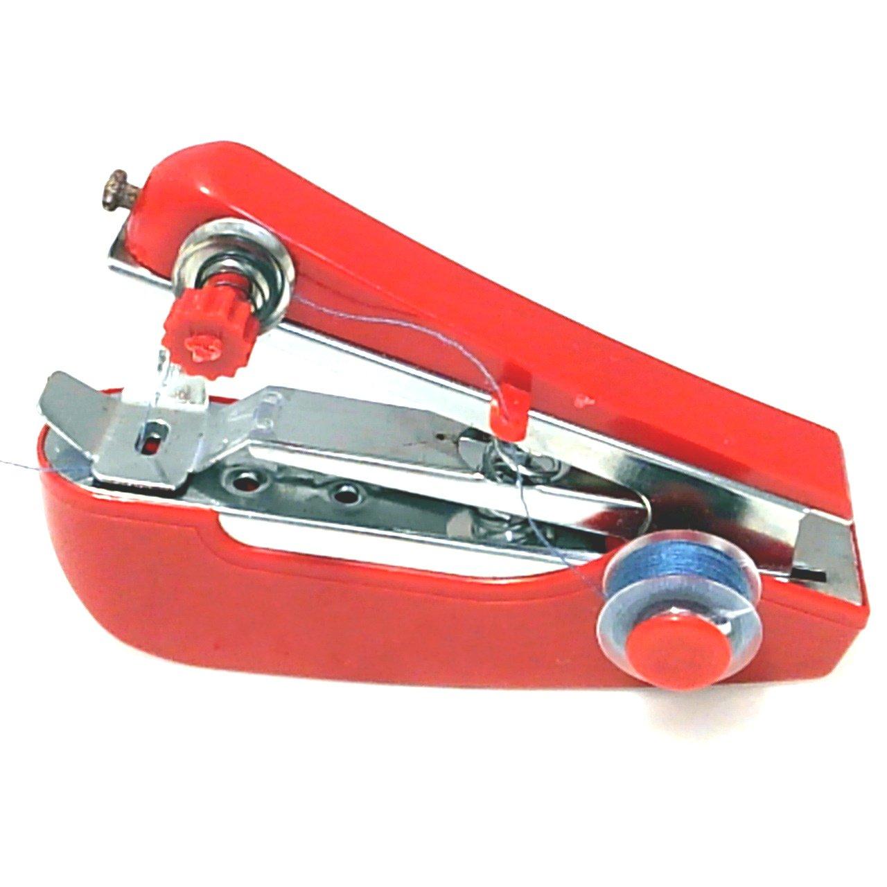 

A portable sewing machine that looks just like a handy sewing machine that can sew with one hand stapler.A palm-sized (red). червоний