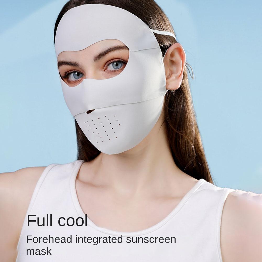 

Removable Sunshade Full Face Mask Ice Silk Full Face Sunshade Mask New Ice Silk Breathable Mask