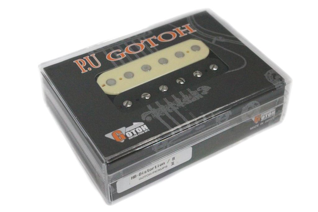 GOTOH Made In Japan Humbucker Pickup for Bridge In Zebra Color Pickups HB-Distortion (Rear) (GTPU-HB-DST-ZBR-B)